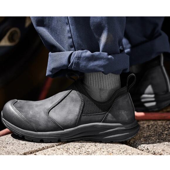Keen Men 15EE Black Vista Energy+ Shift ESD Work Shoes Slip On Carbon Toe LE2-5 - Picture 1 of 8